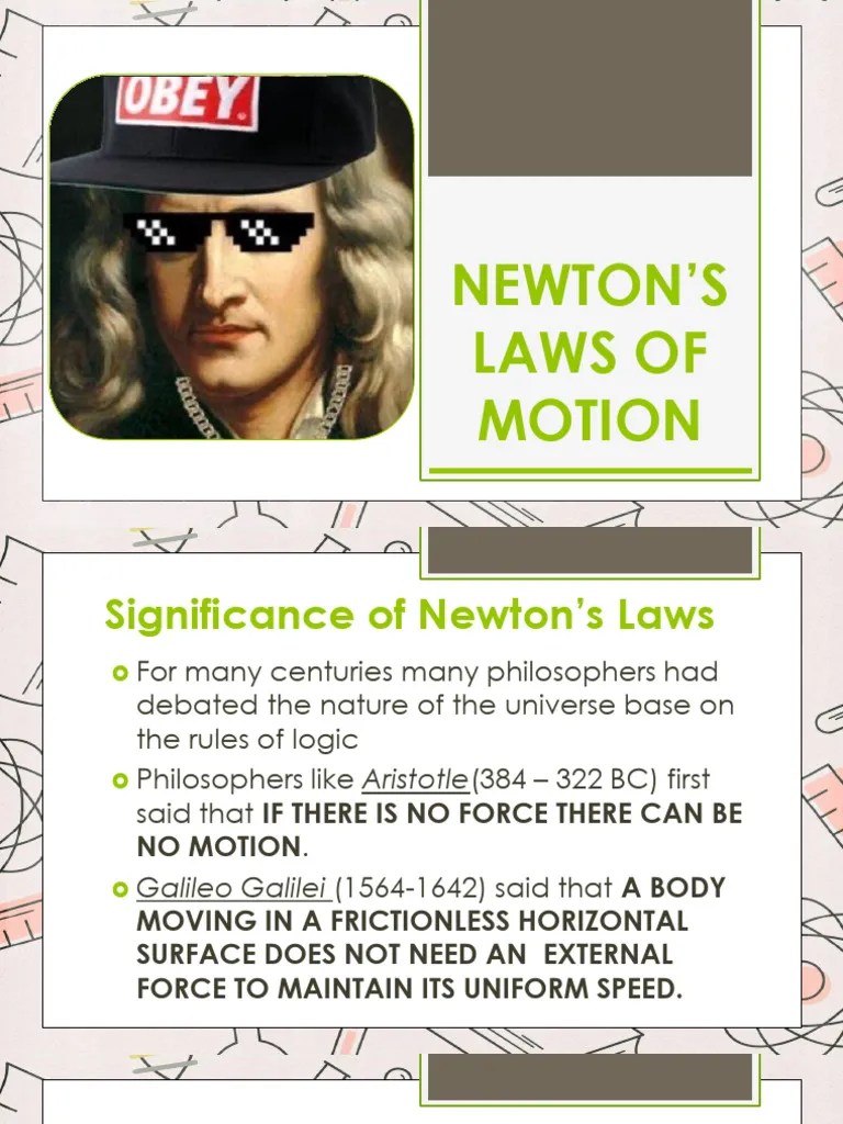 Lecture 7 NEWTONS LAWS | PDF | Force | Newton's Laws Of Motion