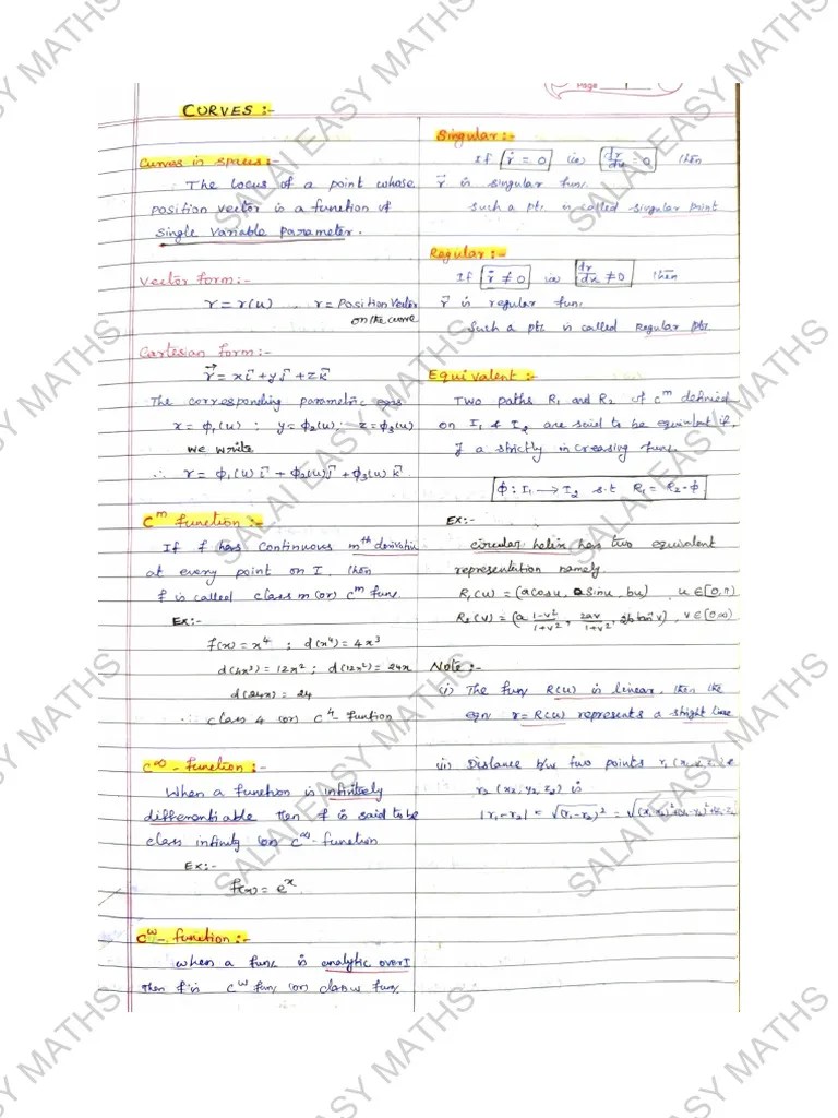 Unit 4 Differential Geometry | PDF