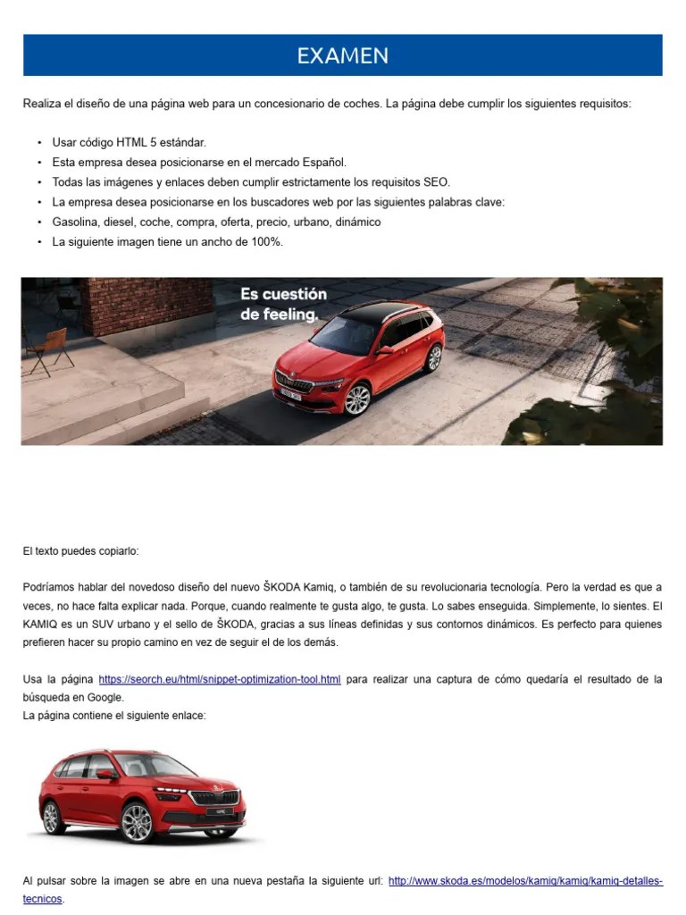 Examen HTML Css | PDF