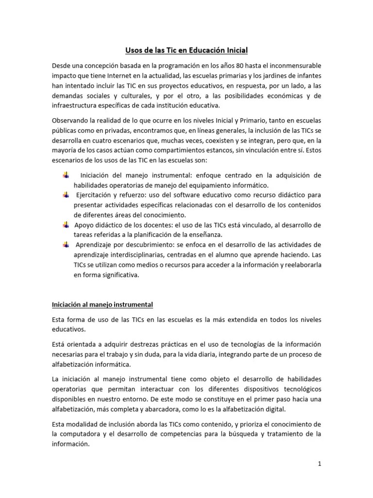 Usos_de_las-TIC_en_Educacion_Inicial | PDF