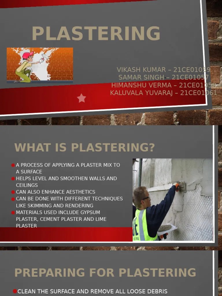 PLASTERING Techniques | PDF