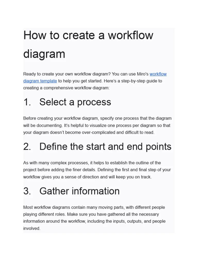 How To Create A Workflow Diagram | PDF