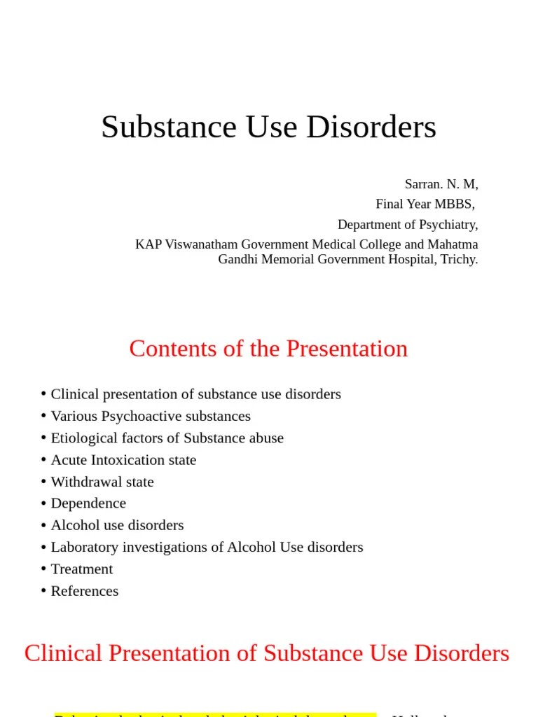 Substance Use Disorders | PDF
