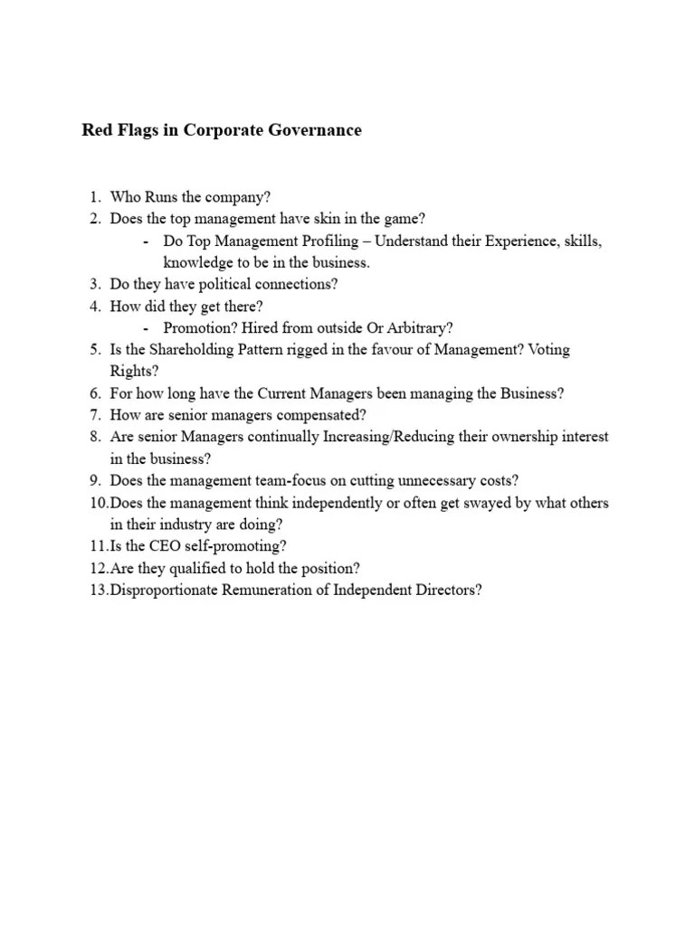Red Flags Pdf
