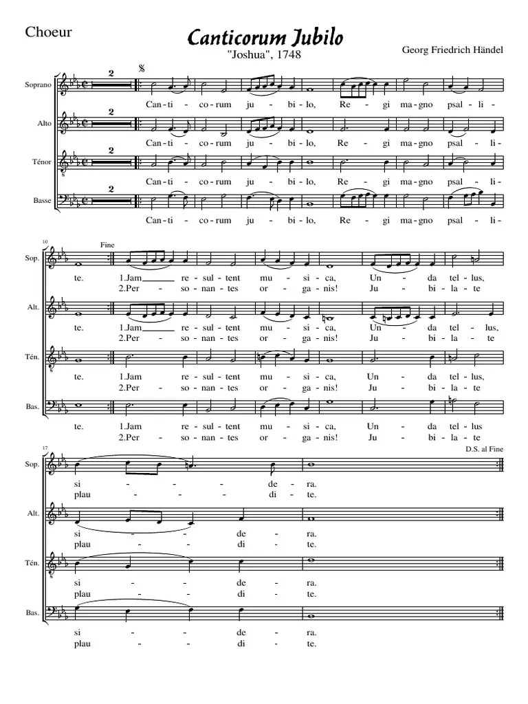 Canticorum Jubilo Satb Choeur Pdf Singing Vocal Music
