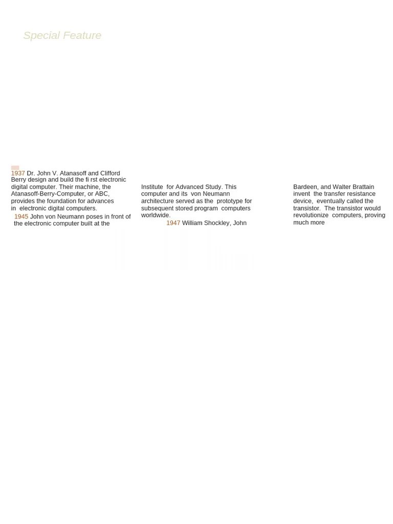 Computer History Timeline | PDF