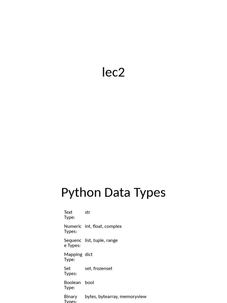 Lec2 Python Pdf