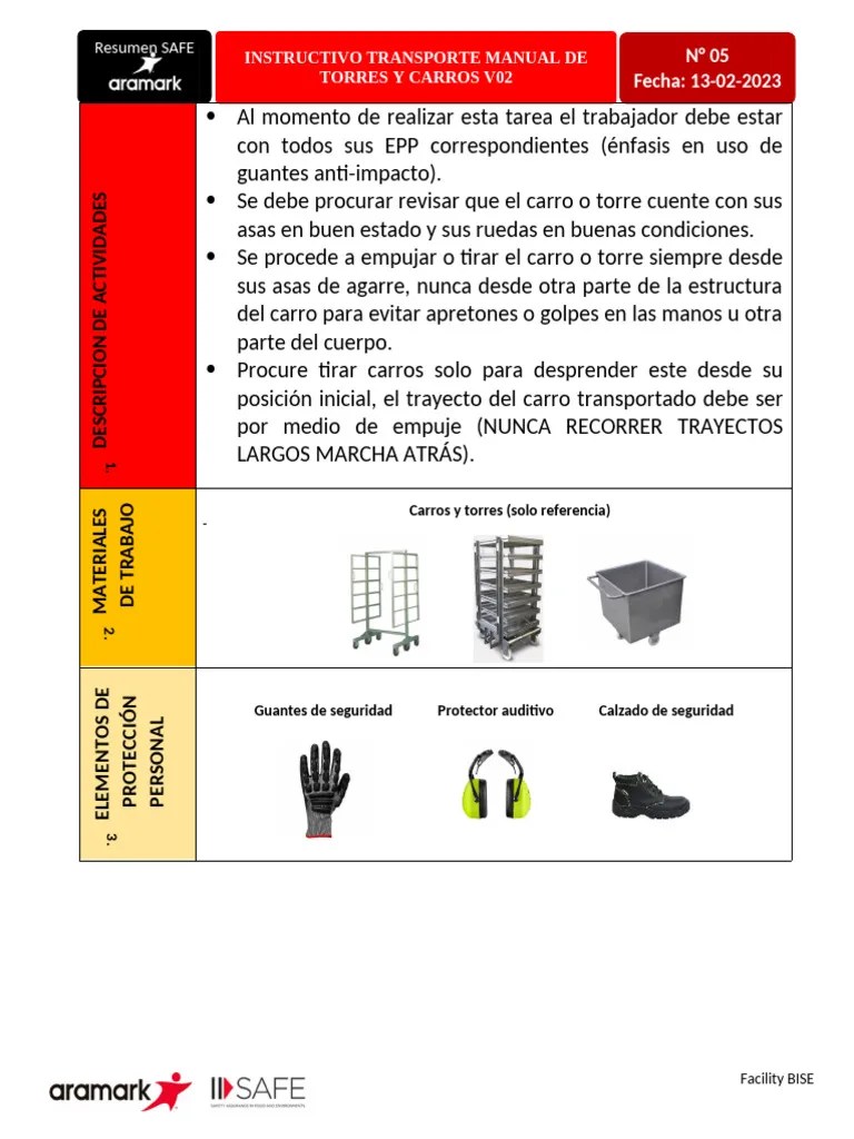 05-Instructivo De Transporte Manual De Torres Y Carros V02 | PDF