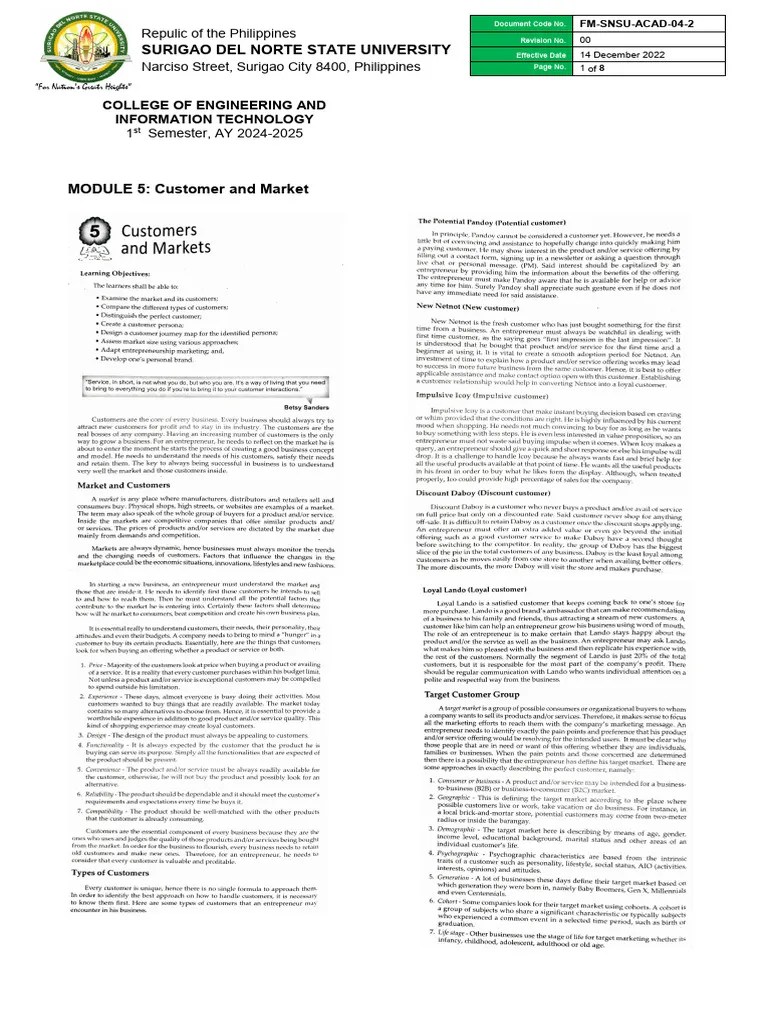 Entrepreneurial Mind Module 5 | PDF