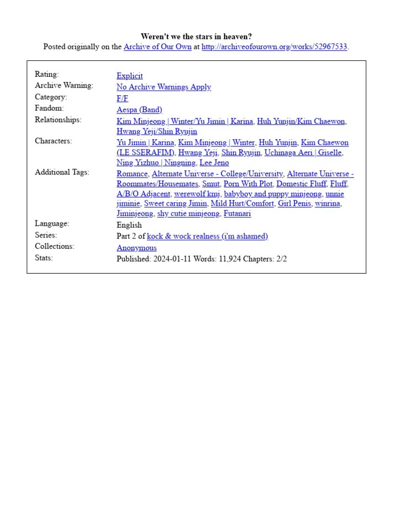 Werent We The Stars In | PDF