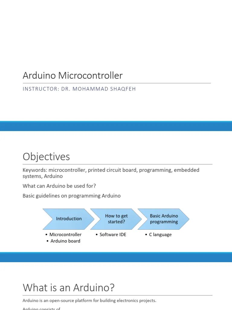 Arduino Microcontroller | PDF