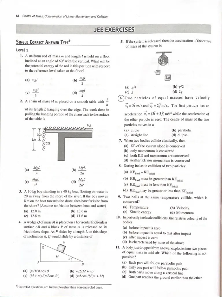 Centre Of Mass And Collision | PDF