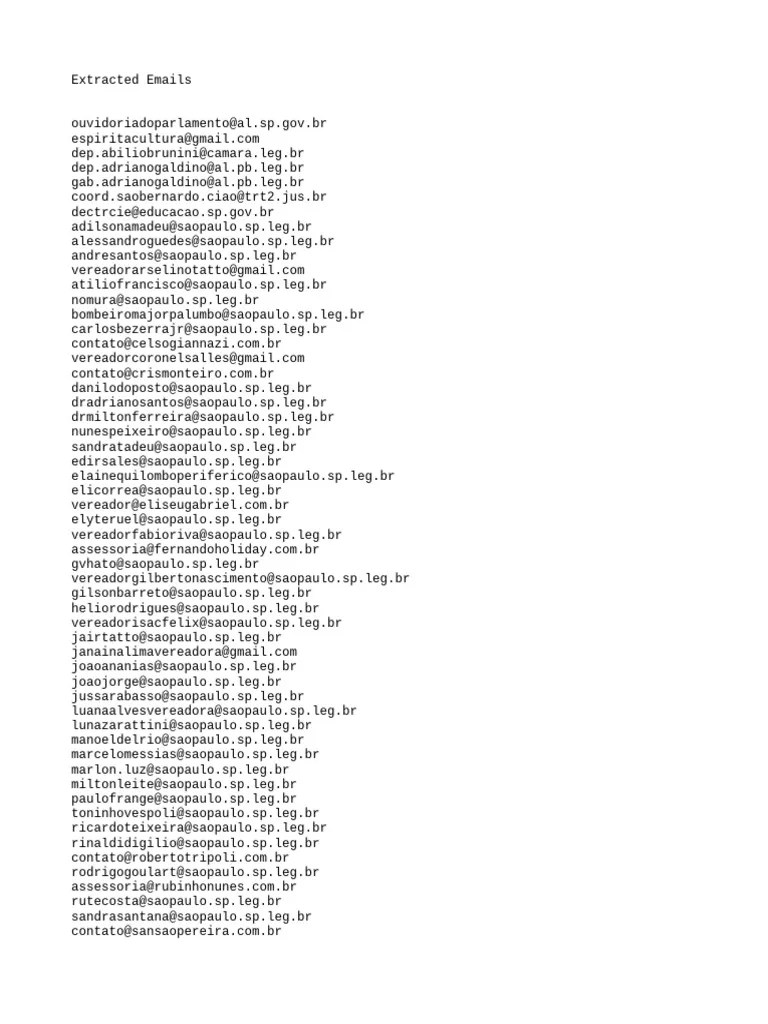 Extracted Emails | PDF
