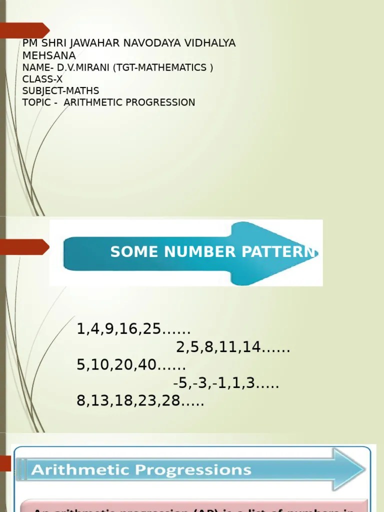 Chapter 5 Arithmetic Progressions | PDF