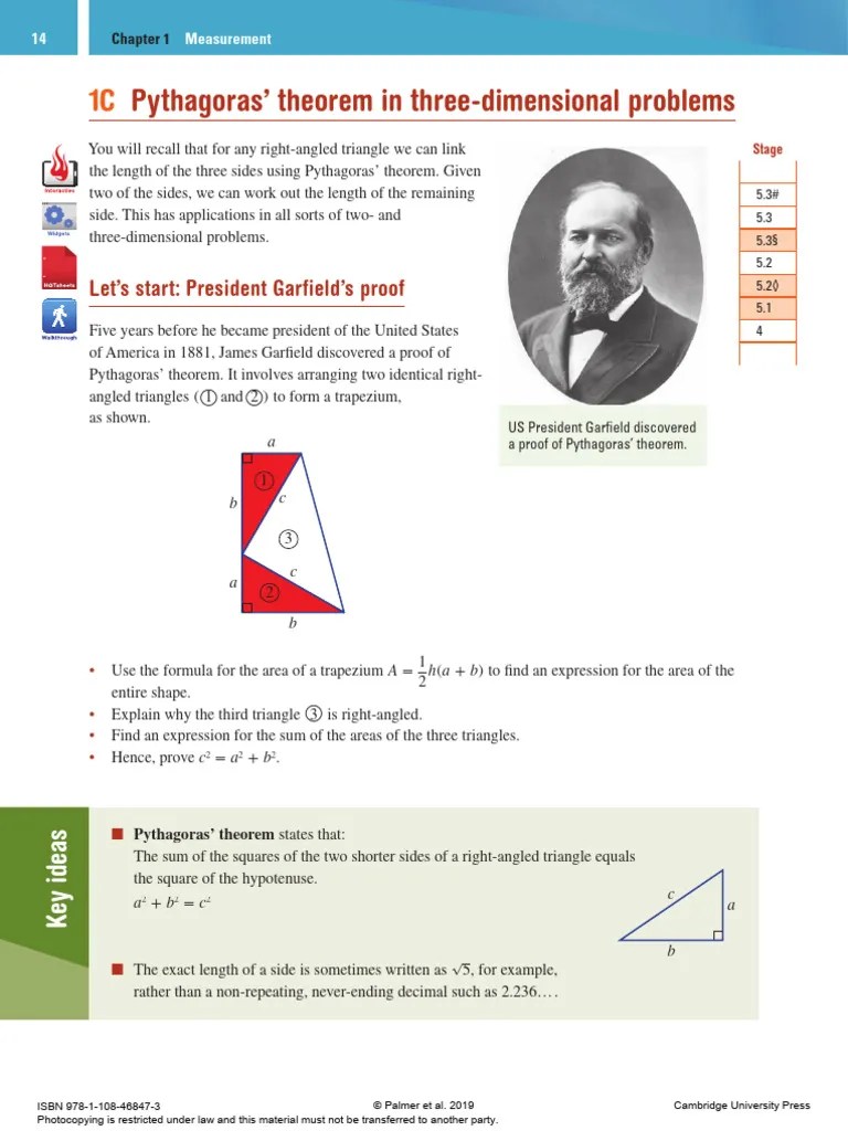 1C Pythagoras’ Theorem In Three-dimensional Problems | PDF