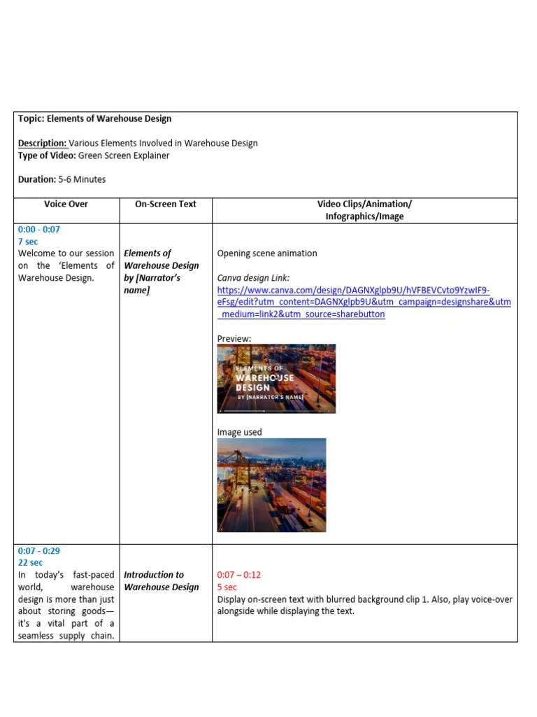 Elements Of Warehouse Design | PDF
