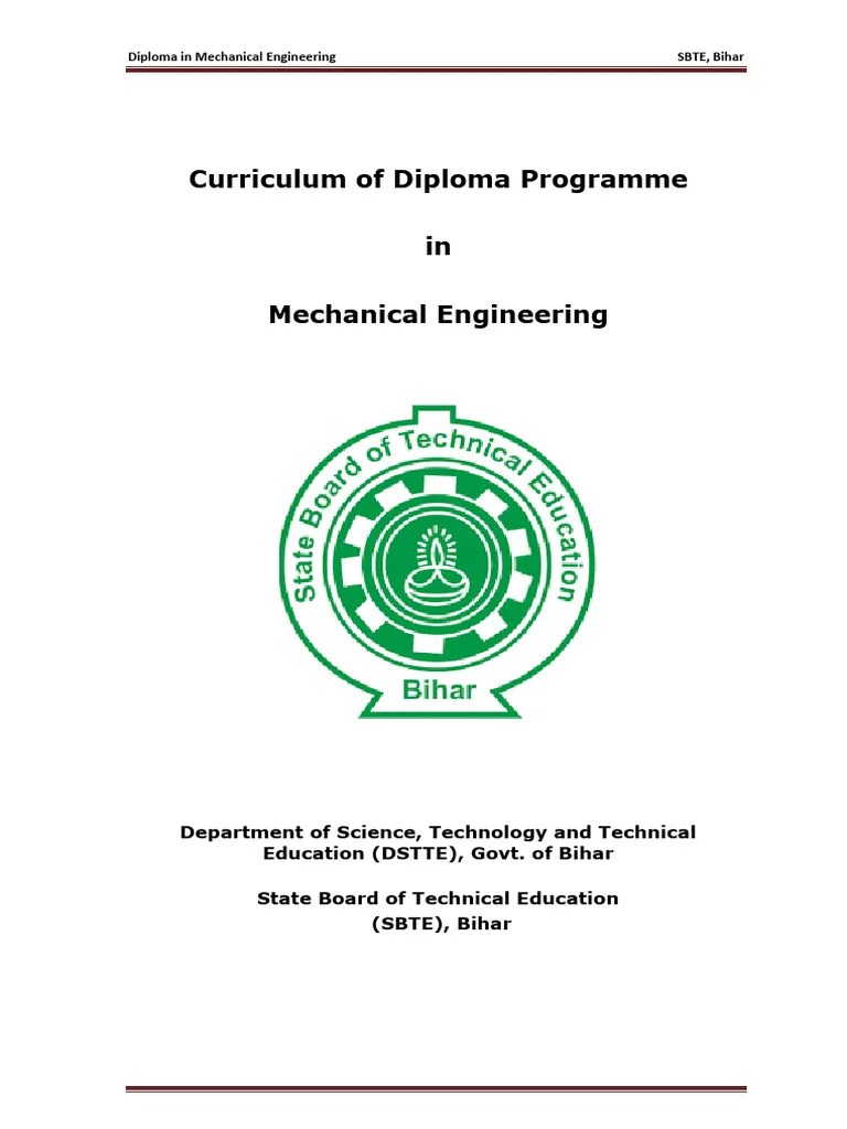 Sbte Syllabus - 25 - 1st Semester - Mechanical Engineering - From ...