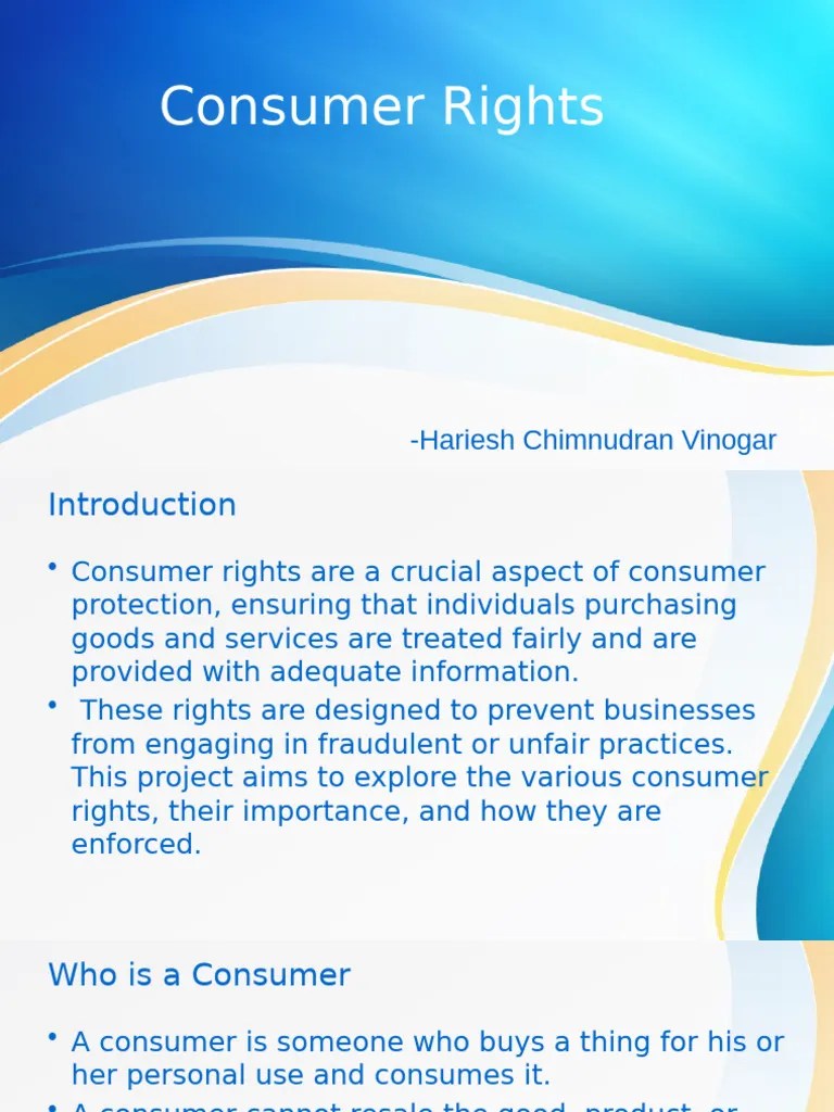 Consumer Rights Project | PDF