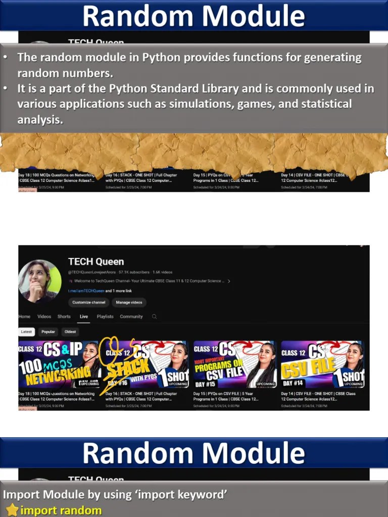 21 March - Class 8 Random Module PYQs Only | PDF