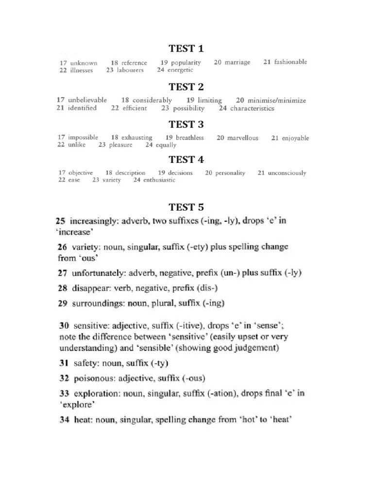 FCE Use Of English Part 3 Answers | PDF