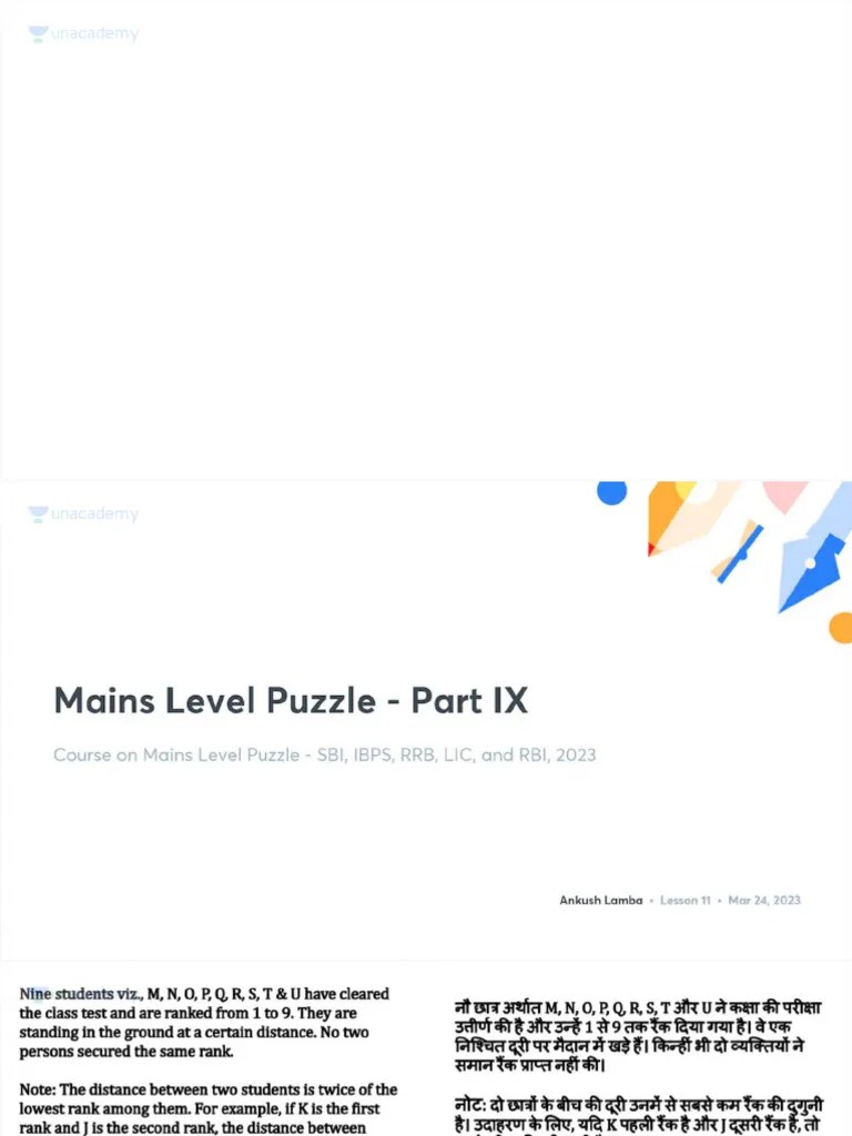 Mains Level Puzzle Part IX With Anno | PDF