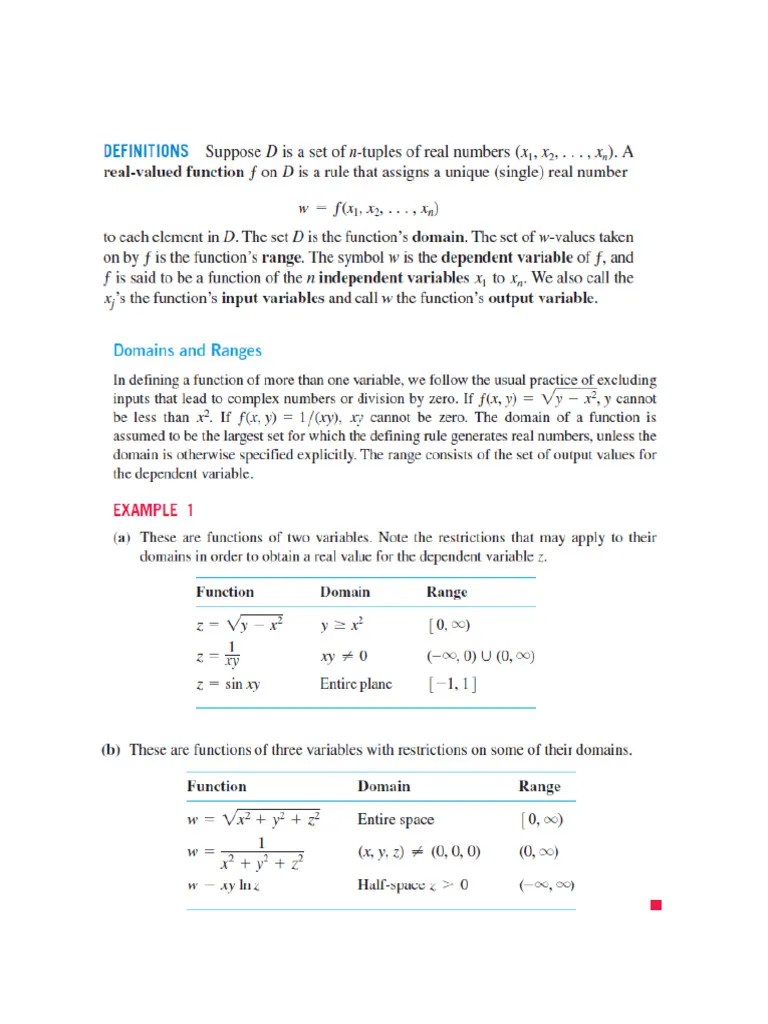 Functions Of Several Variables | PDF