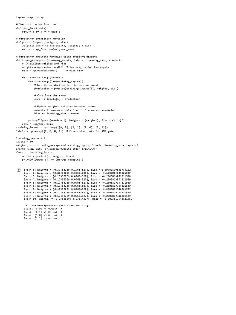 Perceptron - Ipynb - Colab | PDF