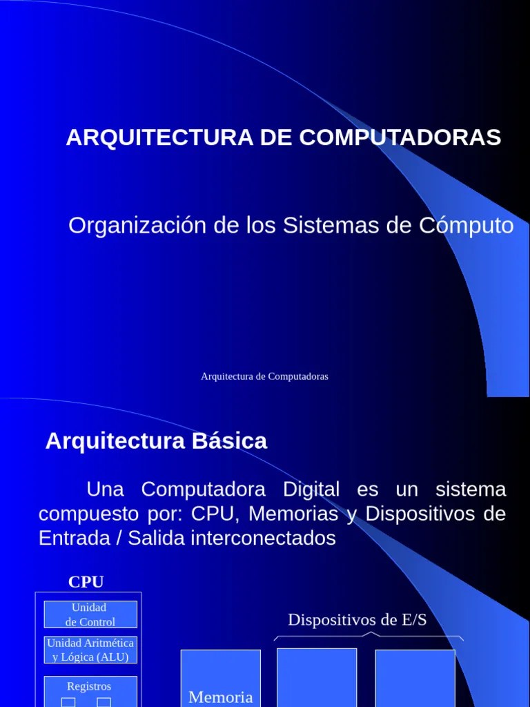 Organización De Los Sistemas De Cómputo | PDF