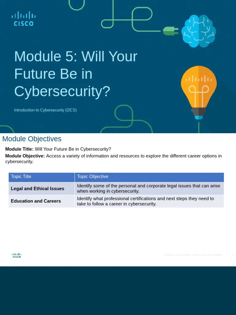 Introduction To Cybersecurity V3.0 - Module5 | PDF