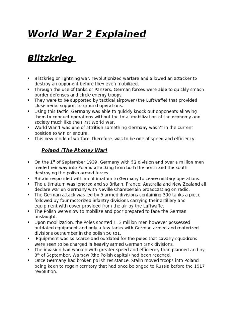 World War 2 Explained | PDF