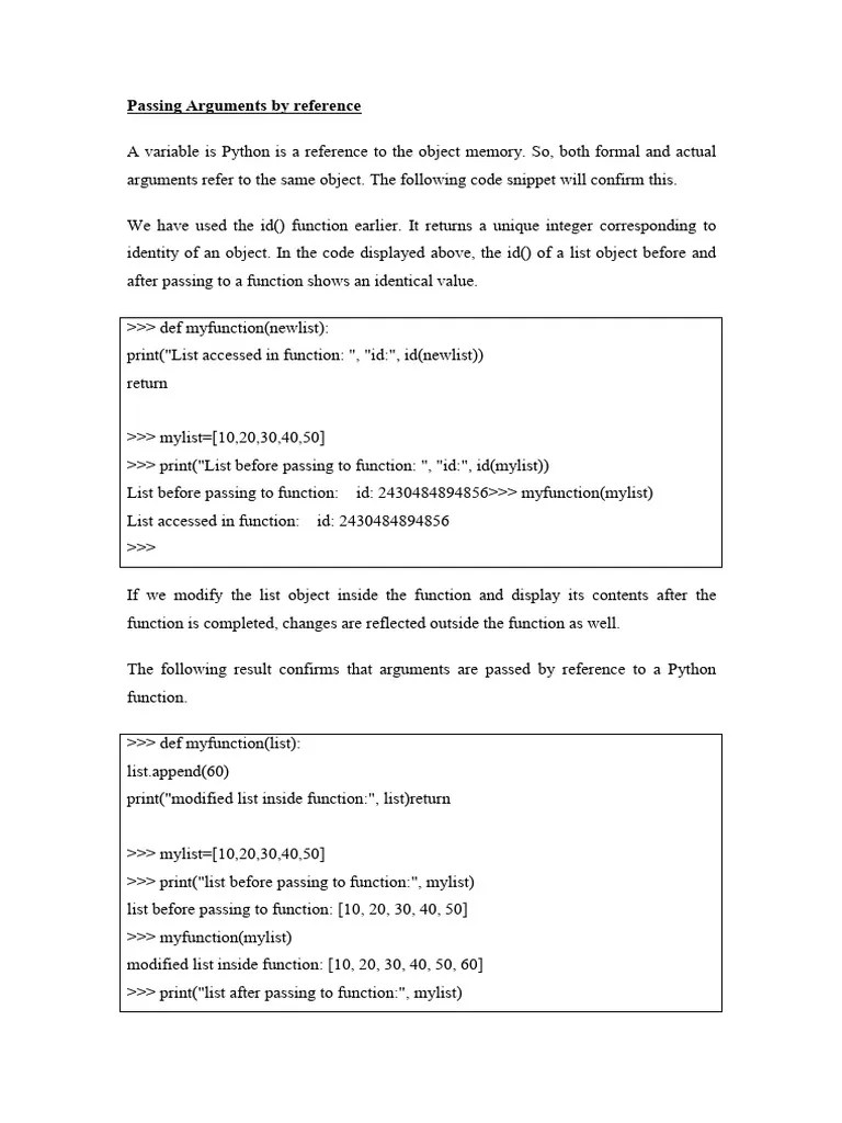 6-Passing Arguments By Reference | PDF