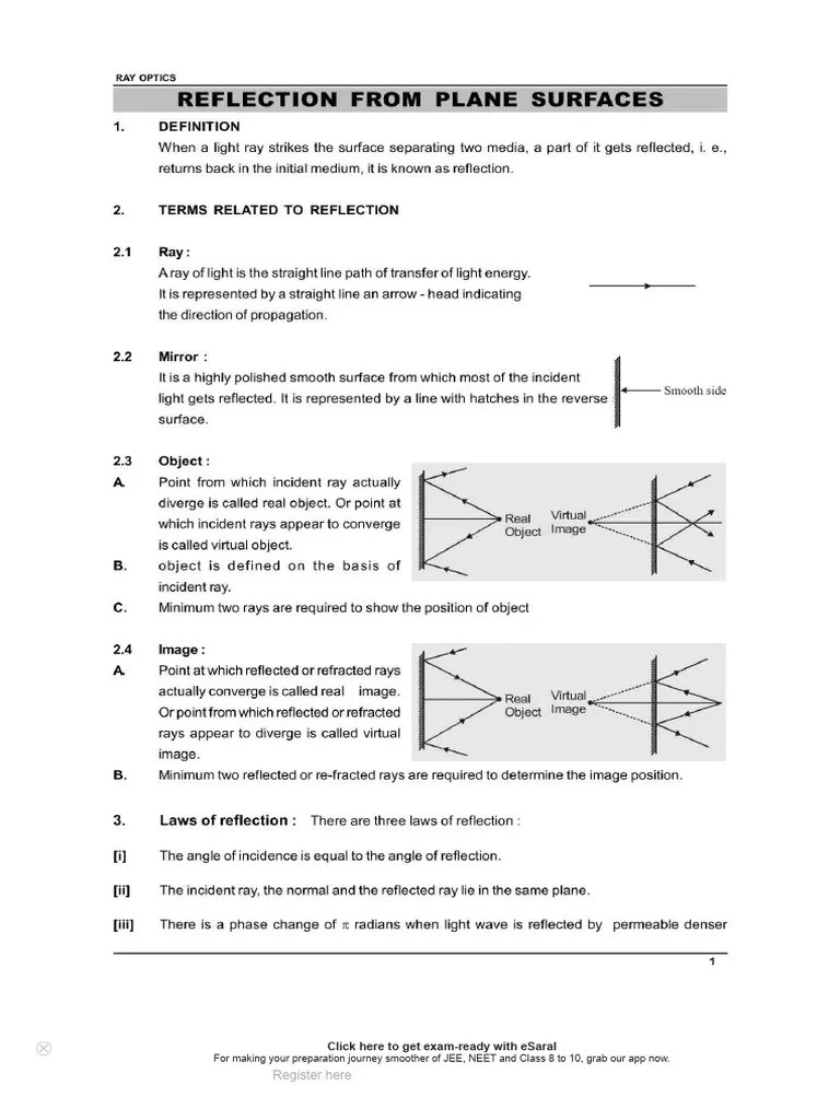 Ray Optics And Optical Instruments Class 12 Notes For JEE & NEET | PDF