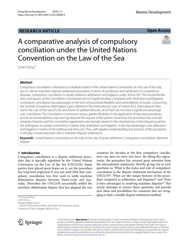 A Comparative Analysis Of Compulsory Conciliation | PDF