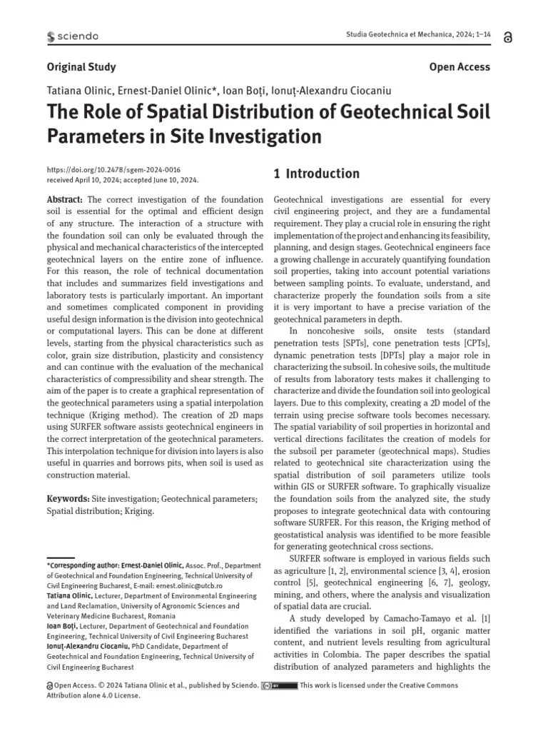 The_Role_Of_Spatial_Distribution_of_Geotechnical_Soil_Parameters | PDF