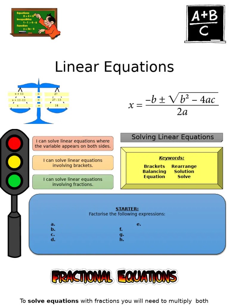 Solving Linear Equations | PDF