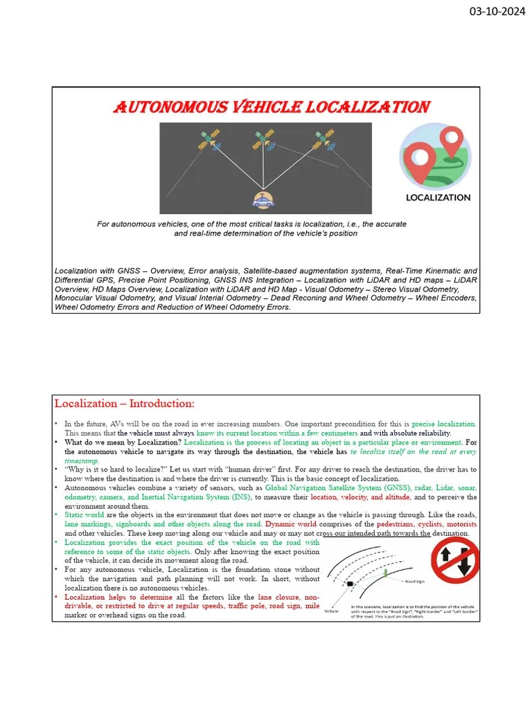 5-Localization With GNSS - Overview, Error Analysis-05-09-2024 | PDF