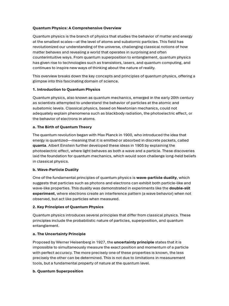 Quantum Physics | PDF | Quantum Mechanics | Physics