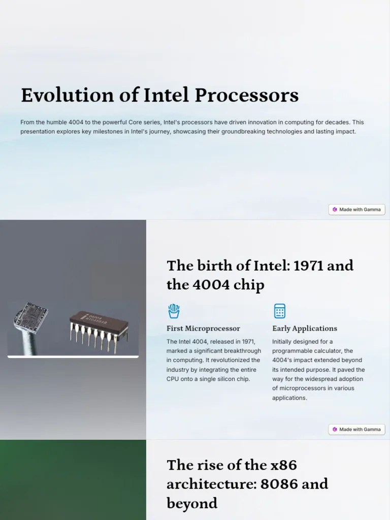Evolution-of-Intel-Processors | PDF | Intel | Central Processing Unit