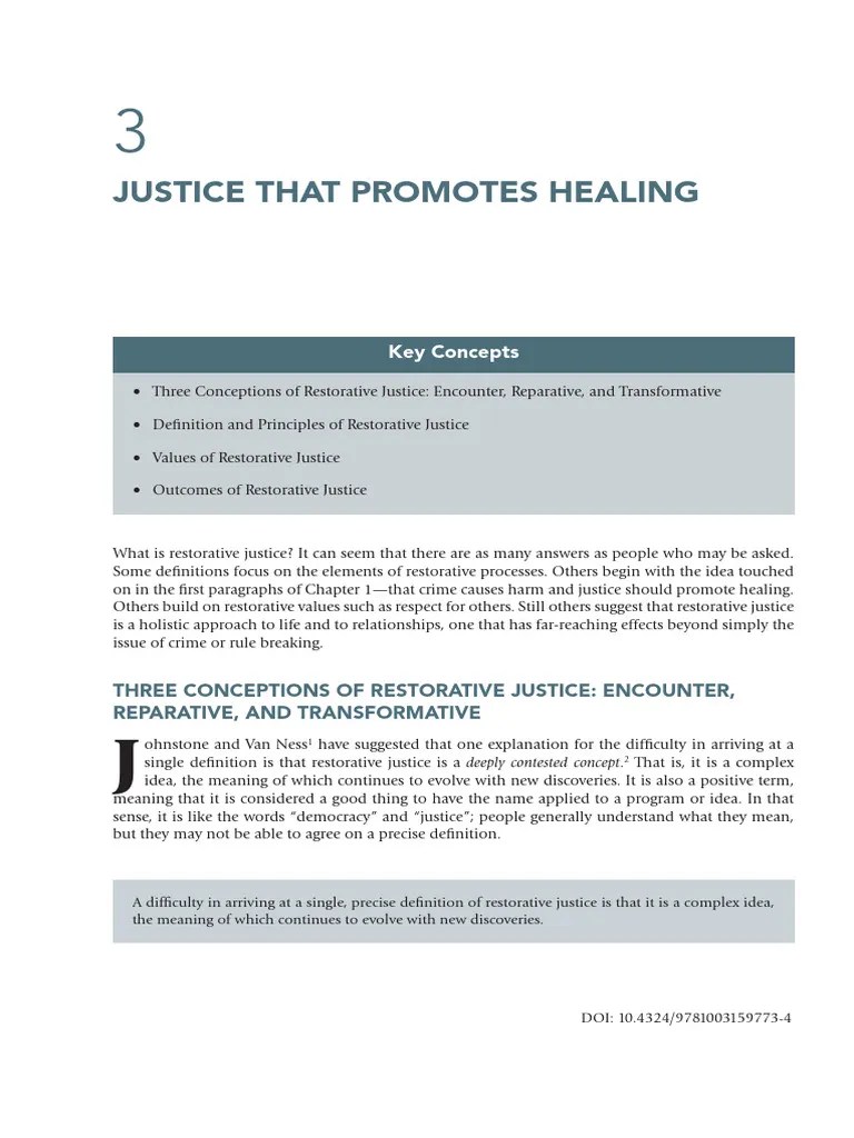 Chapter 3 - Restore Justice | PDF | Restorative Justice | Justice