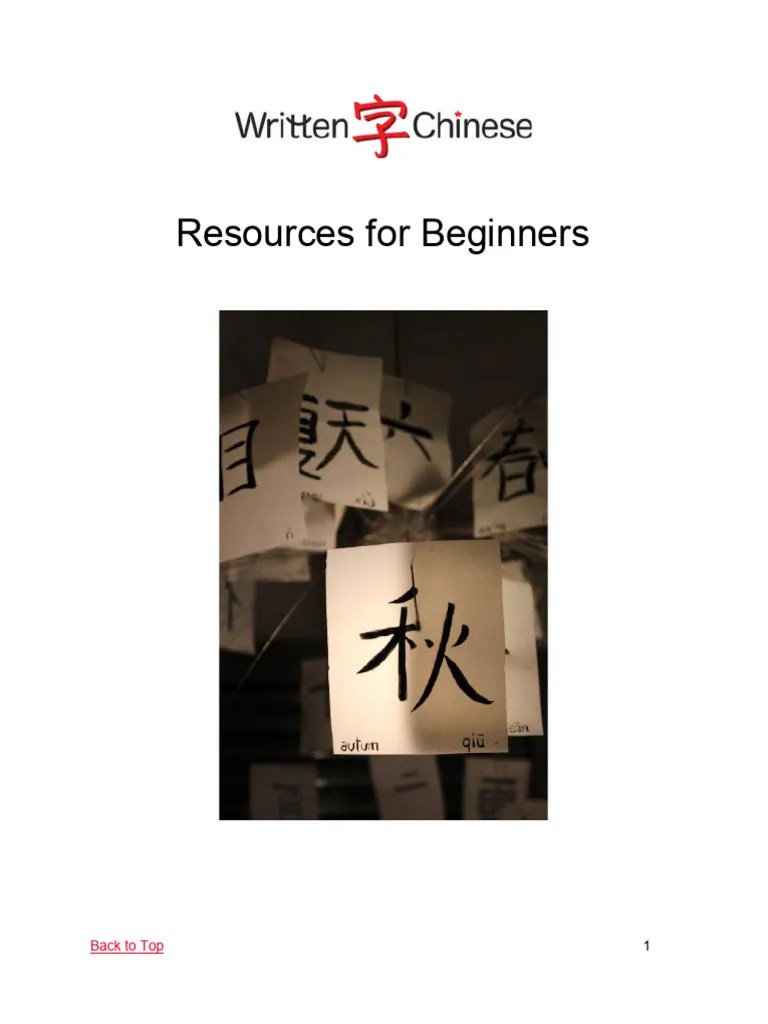 Resources For Beginners The Definitive Guide To Pinyin & Chinese ...