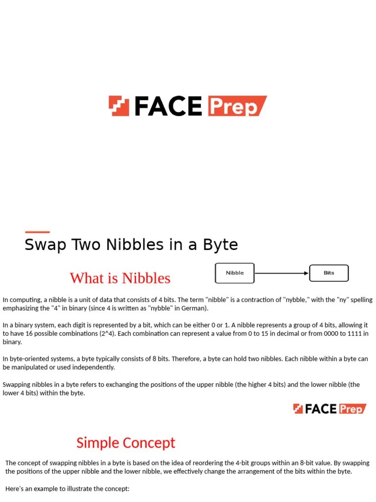 3) Swap Two Nibbles In A Byte | PDF | Bit | Computer Data