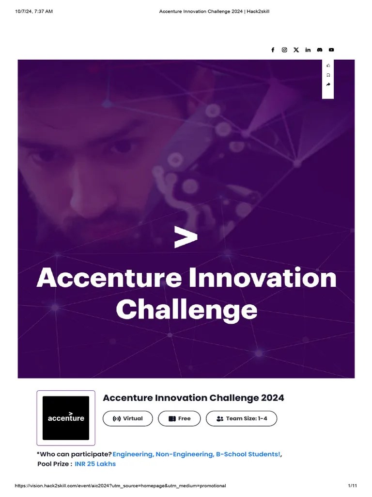 Accenture Innovation Challenge 2024 _ NRCM | PDF | Innovation | Artificial Intelligence