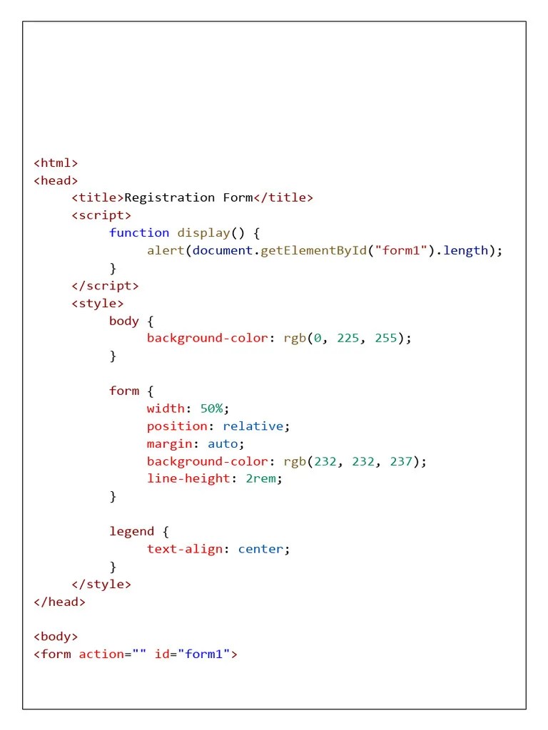 Web-tech Programs | PDF | Java Script | Html