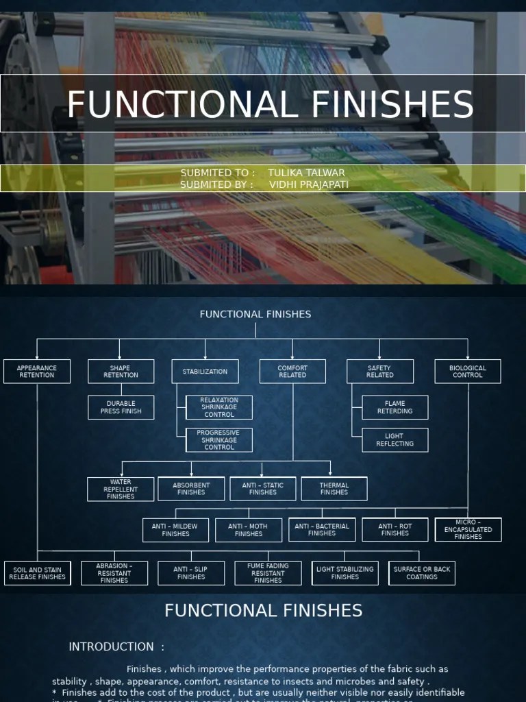 Functional Finishes | PDF | Textiles | Materials