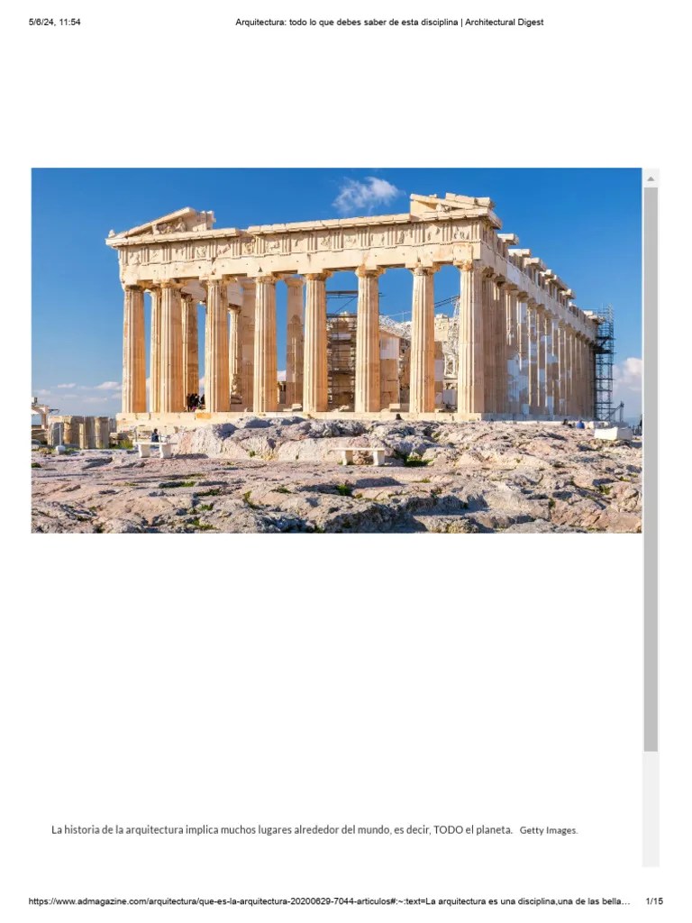 Arquitectura - Todo Lo Que Debes Saber De Esta Disciplina - Architectural Digest | PDF ...