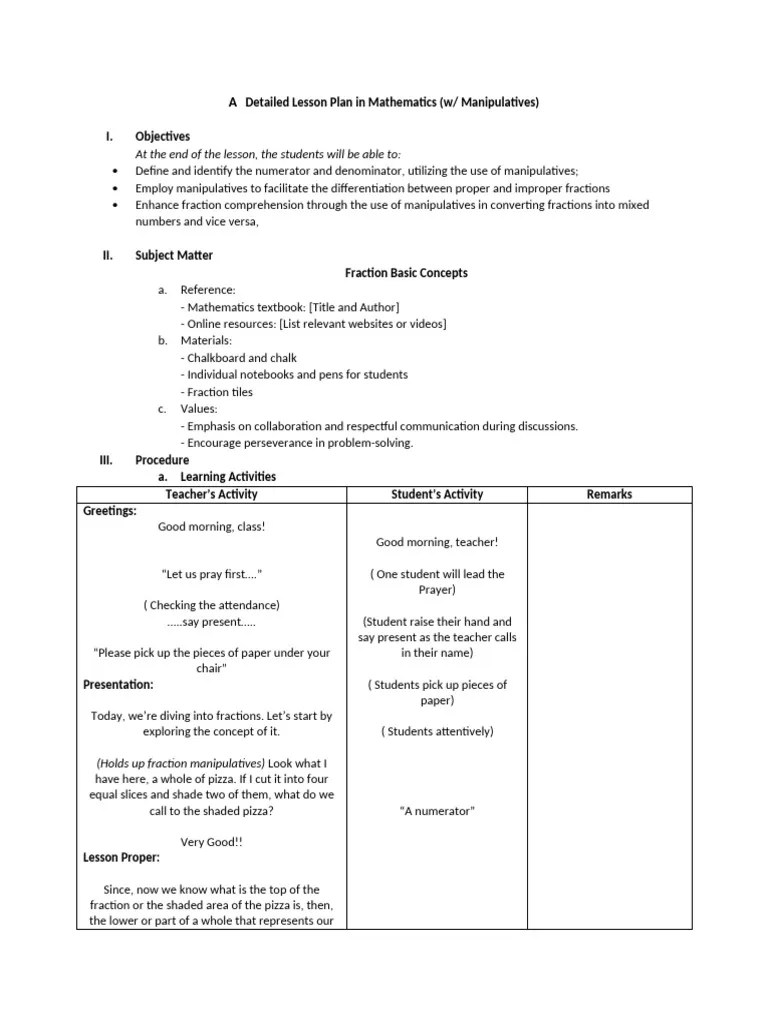 Detailed-Lesson-Plan-RESEARCH | PDF | Arithmetic | Mathematics
