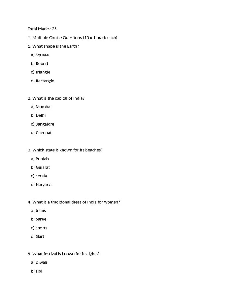 Class 3 Evs Worksheet | PDF