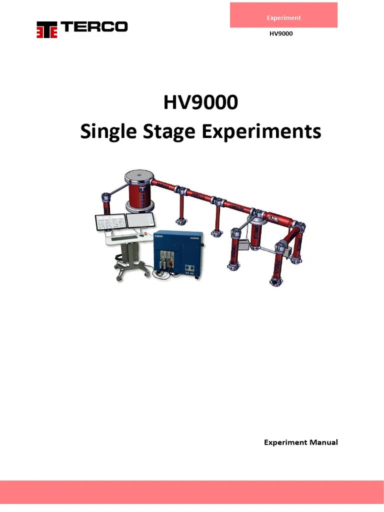 HV9000 HV Modular Training Set_Single Stage Experiments | PDF | Capacitor | High Voltage