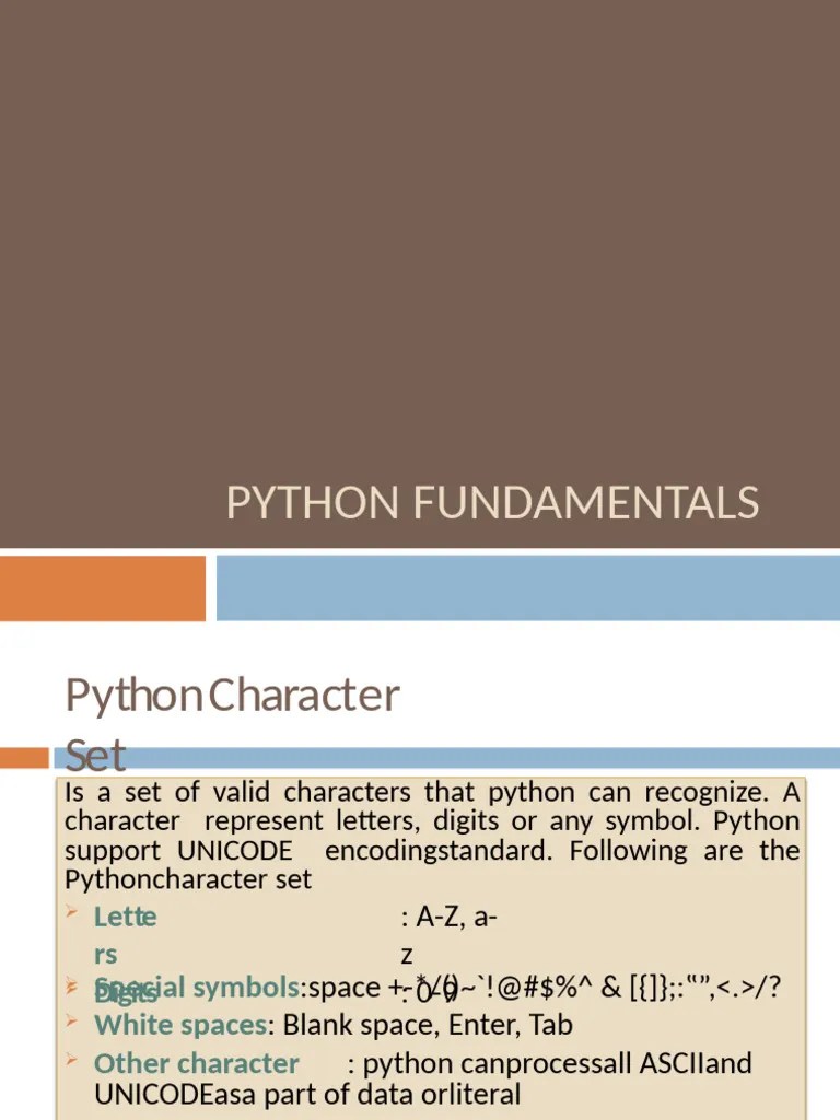 FUNDAMENTALS OF PYTHON- | PDF | Data Type | Boolean Data Type